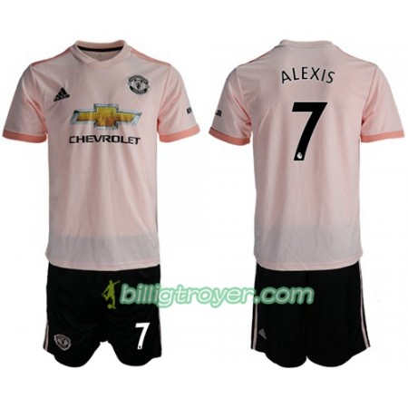 Billige Fotballdrakter Manchester United Alexis 7 Barn Bortedraktsett 2018/19 Kortermet